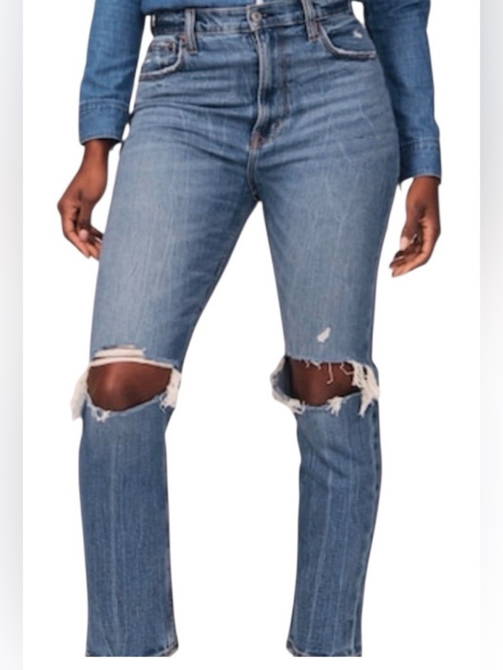Abercrombie & Fitch ankle straight ultra high rise jeans, size 4